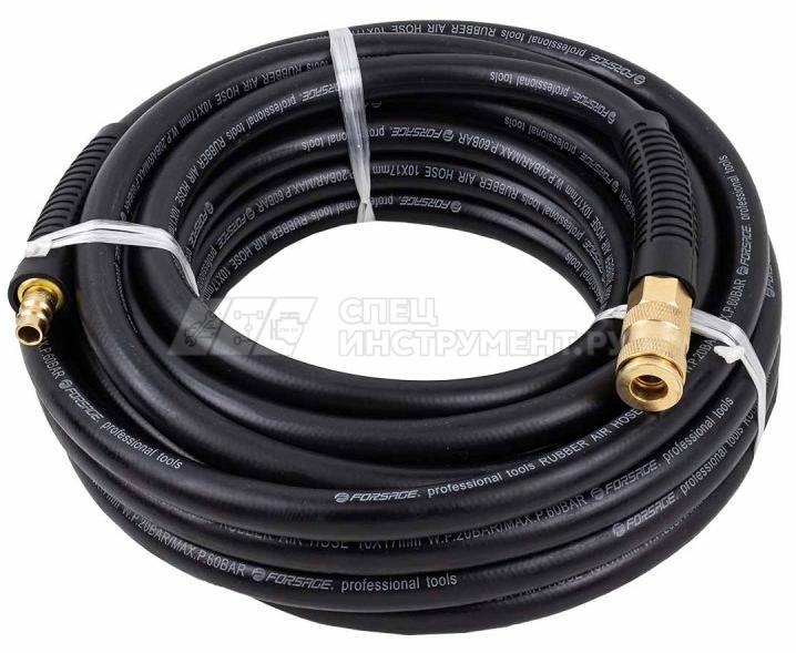 Шланг резиновый воздушный армированный с фитингами 10мм х 17мм х 10м