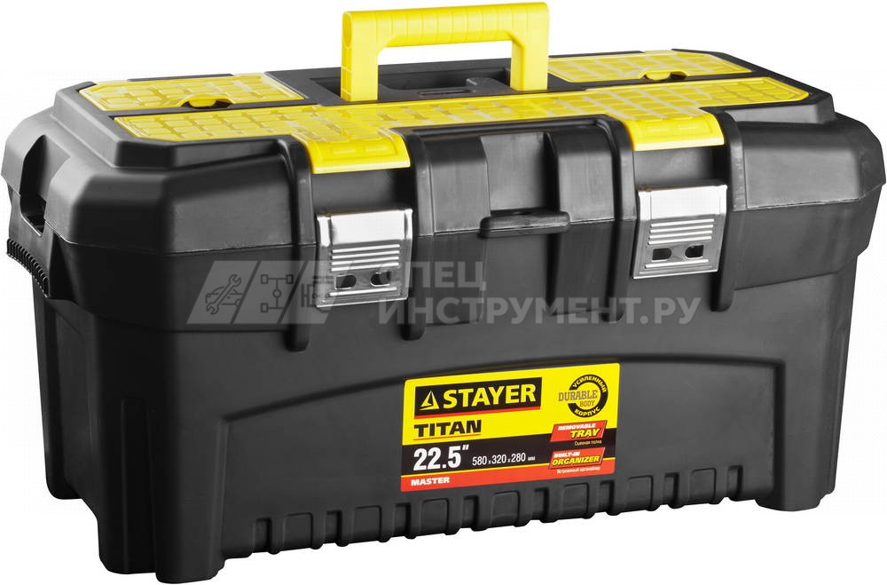 Ящик STAYER "MASTER" пластиковый для инструмента, 580x320x280мм (22")