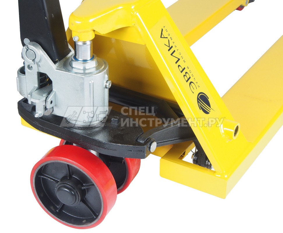 Тележка гидравлическая (рохля) ER-67003 ручная 3т (ручной спуск,длина вил 1200мм,колеса:полиуритан, min 85мм.max 200мм) ЭВРИКА
