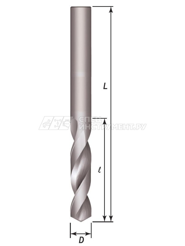 Сверло спиральное по металлу HSS, d10.0 мм