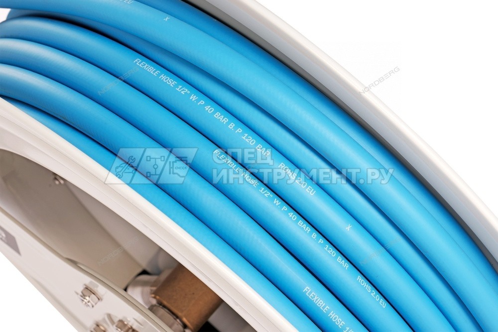 Шланг воздушный c двойным армированием на стальной катушке, гибридный PVC диам. 12,5х19мм, 20 м