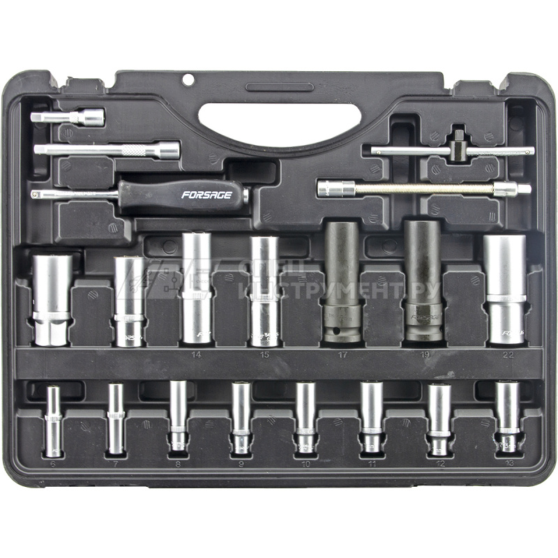 Набор инструментов 94+6пр.1/4",1/2"(6гр.)+(головка-бита1/4":T40;биты 5/16":М5,6,8,10,12,14;головка 1/2"8мм;ключиГ-обр.:4,5,6мм,T20H,T25H)