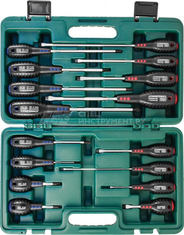 Набор отверток шлиц и крест " FULL STAR" SL 2х50-8х150 PH#1-3, 16 предметов