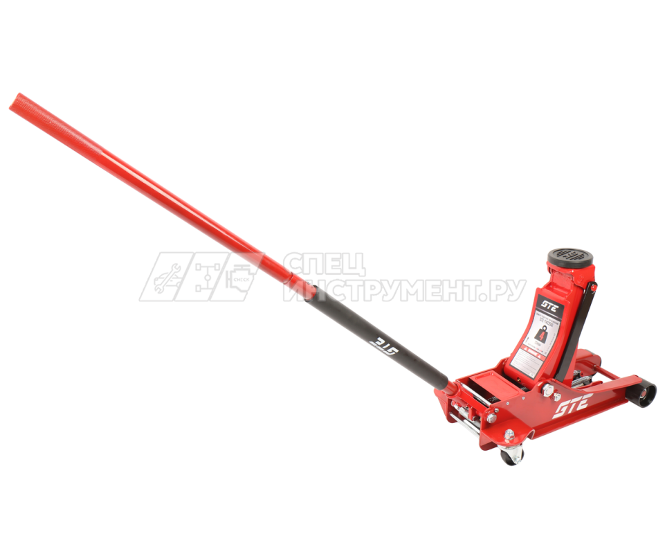 Домкрат подкатной гидравлический двухпоршневой 4т (h min-112мм, h max-505мм) GTE /1
