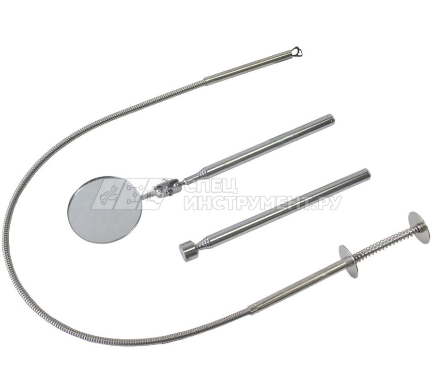 Набор приспособлений (зеркало: 200-550мм, магнит: 145-680мм, гибкий захват-600мм) 3пр., в блистере