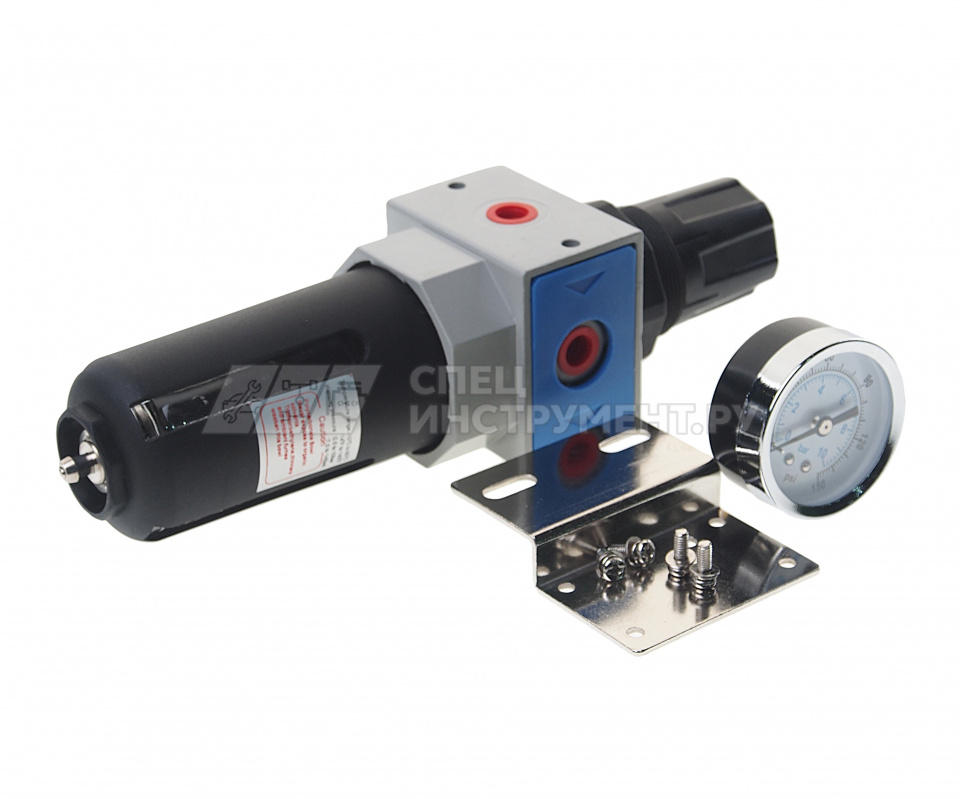 Фильтр-регулятор с индикатором давления для пневмосистем 1/4"