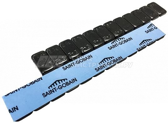 Грузы самоклеящиеся стальные с чёрным полимерным покрытием 5gX12 (50шт в упаковке)