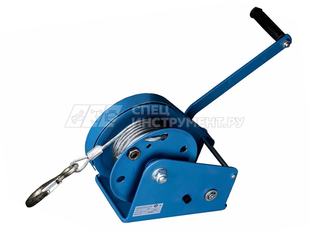 Лебедка ручная барабанная с тормозом GEARSEN BHW-1100 (1179кг, канат 20м)