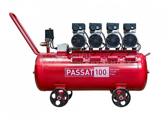 Компрессор PASSAT-100 тихий, без масл. (100л, 560л/мин, 3кВт)