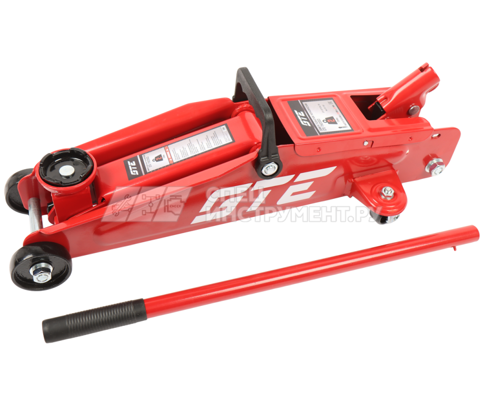 Домкрат подкатной гидравлический 2т (h min-135мм, h max-387мм)  GTE /1