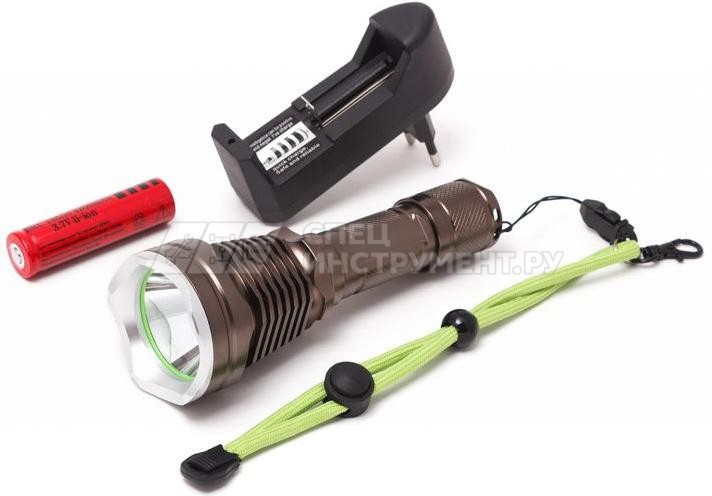 Фонарь светодиодный аккумуляторный водонепроницаемый (1 LED, зарядка 220V)
