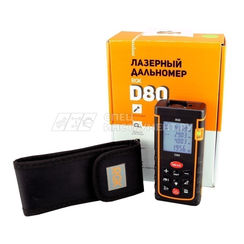 Лазерный дальномер RGK D80 С ПОВЕРКОЙ