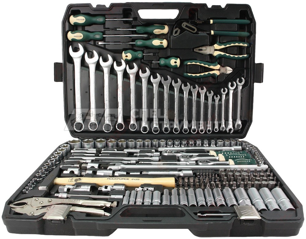 Набор инструментов RF-41802-5: 1/2"&1/4"&3/8"DR с 6-гранными головками 180пр.