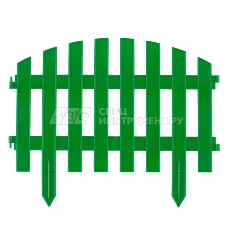 Забор декоративный "Винтаж", 28 х 300 см, зеленый