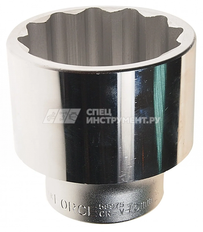 Головка торцевая RF-58975: 1"DR 12-гранная 75мм