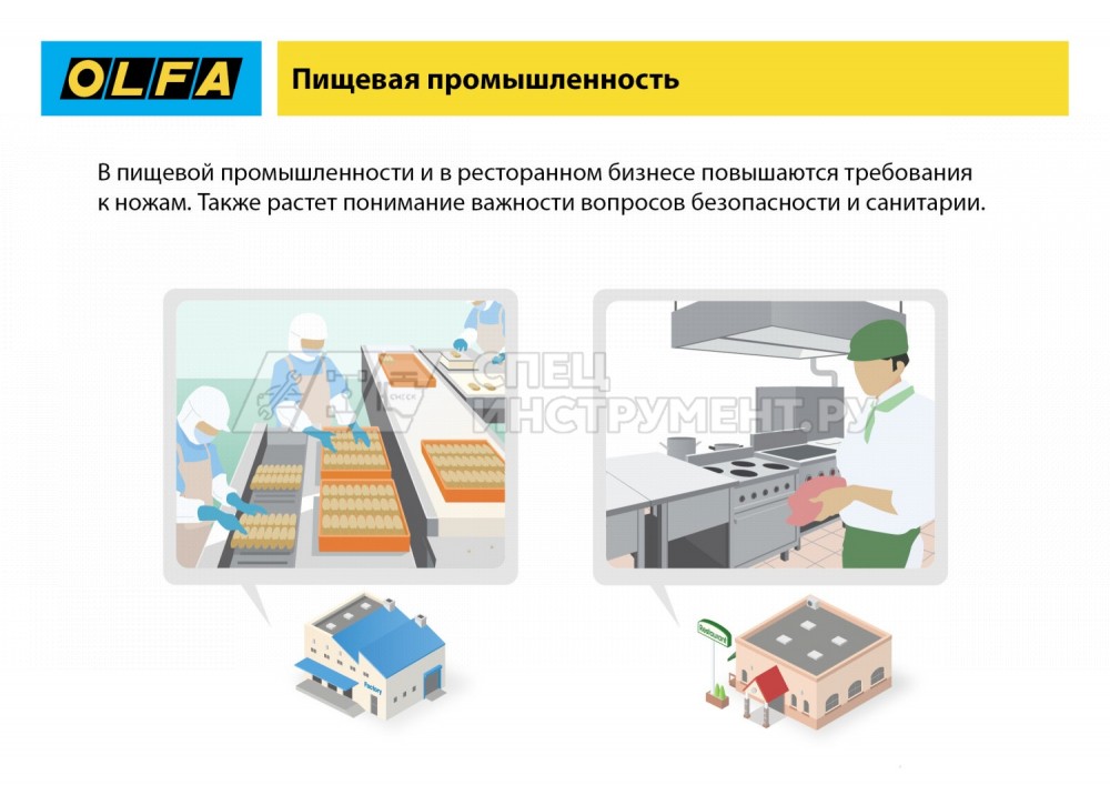 Нож OLFA, безопасный с трапециевидным лезвием