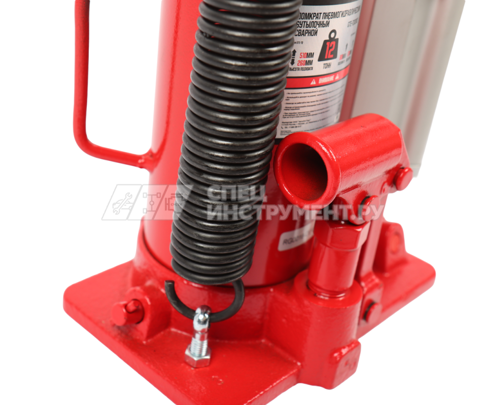 Домкрат пневмогидравлический бутылочный 12т (h min-260мм, h max-510мм, ход штока-170мм,  ход винта-80мм) GTE /1/6