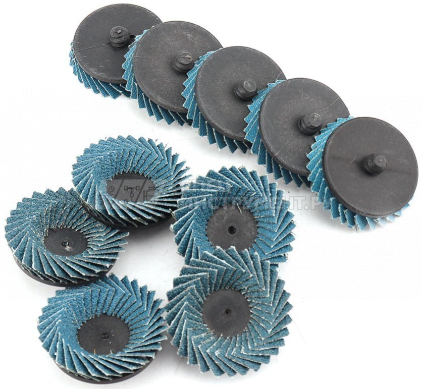 Круг абразивный циркониевый шлифовальный лепестковый 75мм (№100)(к-т 10шт)