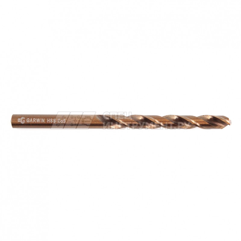 Сверло спиральное по металлу 9,5 мм, DIN 338, HSS-Co5, 5xD, 135°, HA, тип UNI