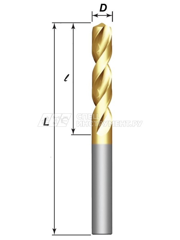 Сверло спиральное по металлу HSS TiN в блистере, d7.0 мм