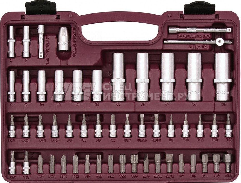 Набор инструмента универсальный 1/4", 1/2"DR, 108 предметов