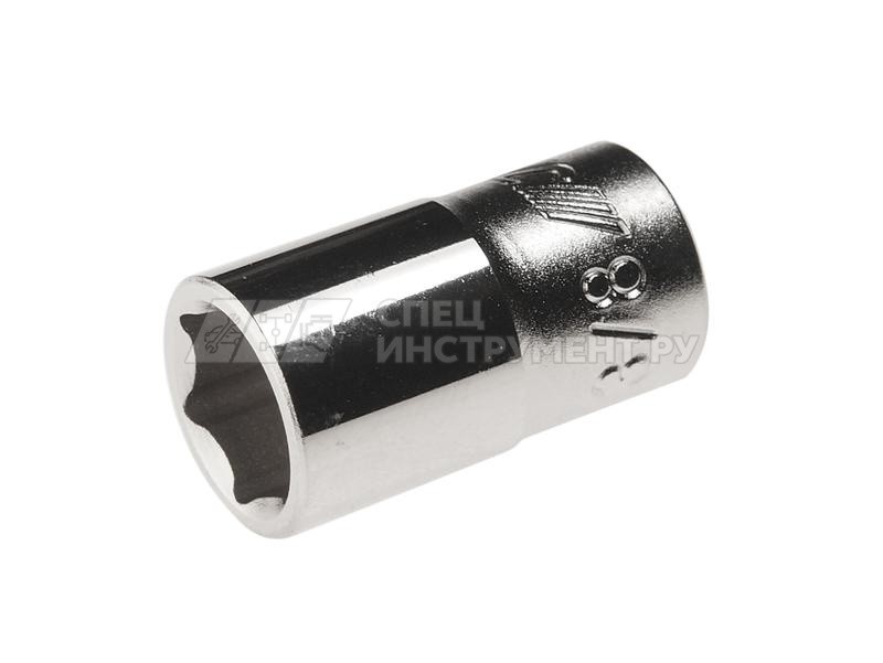 Головка торцевая 6-гранная 1/4" х 3/8", длина 25мм