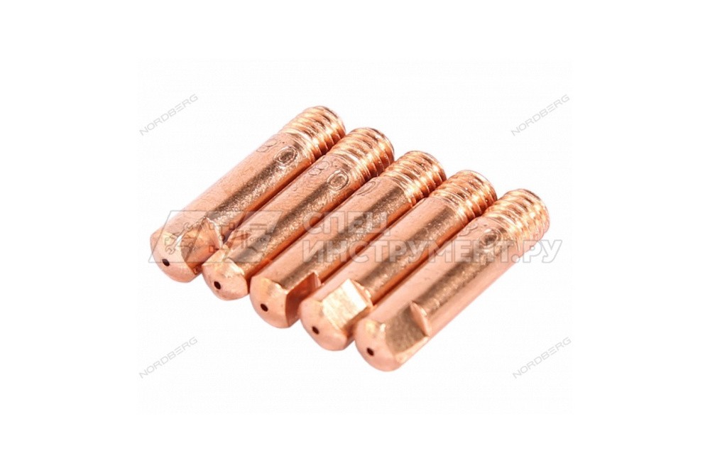 Сварочный наконечник для горелки MIG/MAG E-CU, M6x25, 0.8мм (упаковка 5 шт.)