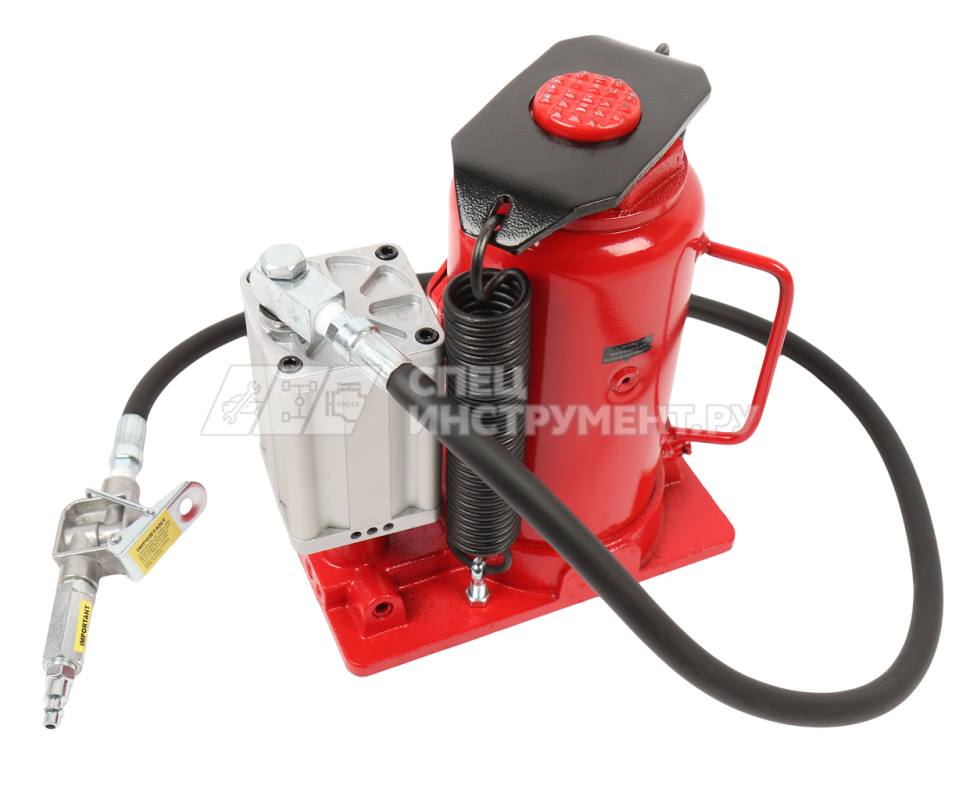 Домкрат пневмогидравлический бутылочный 20т (h min-265мм, h max-510мм, ход штока-165мм,  ход винта-80мм) GTE /1/6