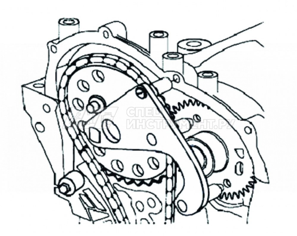 Набор фиксаторов коленвала и распредвала для дизельных двигателей с цепным приводом ГРМ (RENAULT, NISSAN, OPEL)