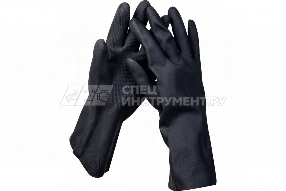 KRAFTOOL NEOPREN неопреновые индустриальные перчатки, противокислотные, размер XXL