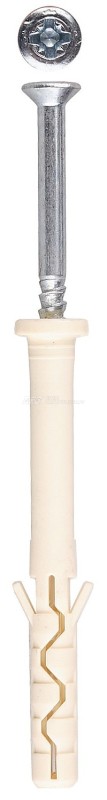 Дюбель-гвоздь ЗУБР нейлоновый, цилиндрический бортик, 6 x 40 мм, 125 шт