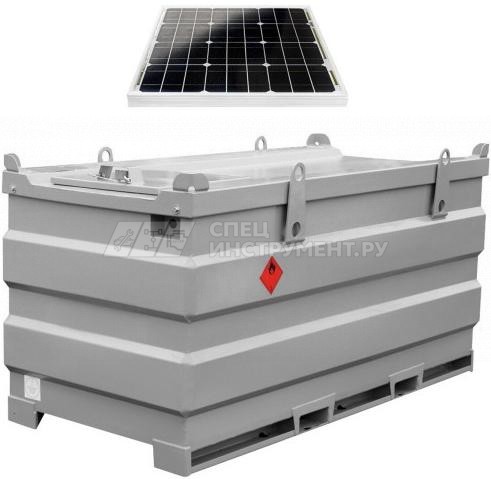 Минизаправка для дизельного топлива 2000л., mobiSTEEL, сталь, на солнечных батареях 30Вт