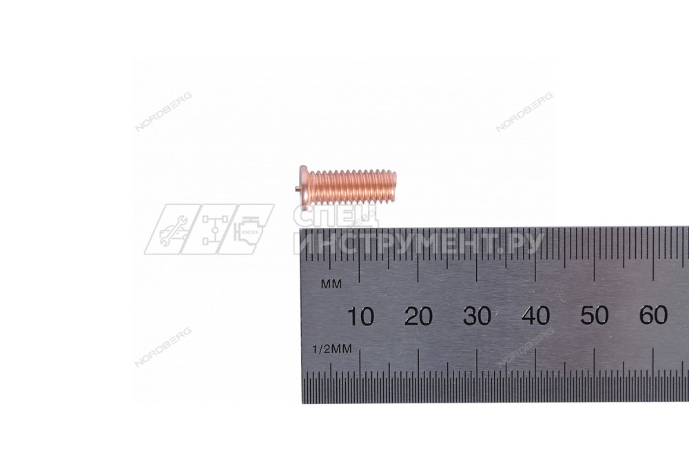 Болт омедненный для сварки, 100 шт. NORDBERG F016(M6)