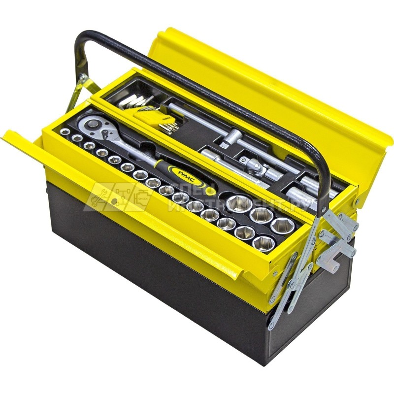 Набор инструментов 60пр. 1/2" (6гр)(8-27мм),в складном метал. ящике