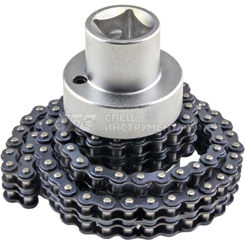 Съемник масляного фильтра цепной усиленный 73-169мм, 1/2"