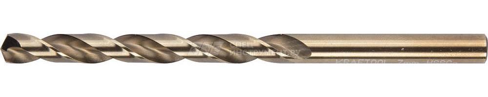 Сверло KRAFTOOL "INDUSTRIE" по металлу, быстрореж.кобальт.сталь HSS+5%Co, класс А1, 7,0х109мм