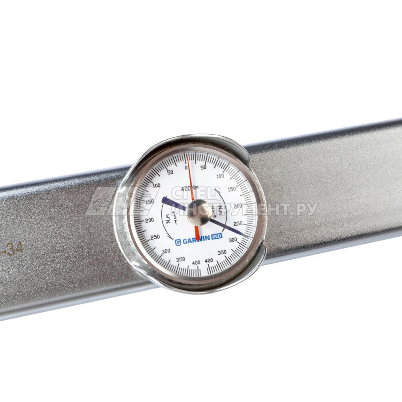 Динамометрический ключ 0-400 Нм, стрелочного типа, двусторонний, с приводным квадратом 3/4"