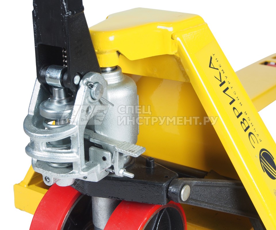 Тележка гидравлическая (рохля) ER-67002 ручная 2т (ручной спуск,длина вил 1200мм,колеса:полиуритан, min 85мм.max 200мм) ЭВРИКА