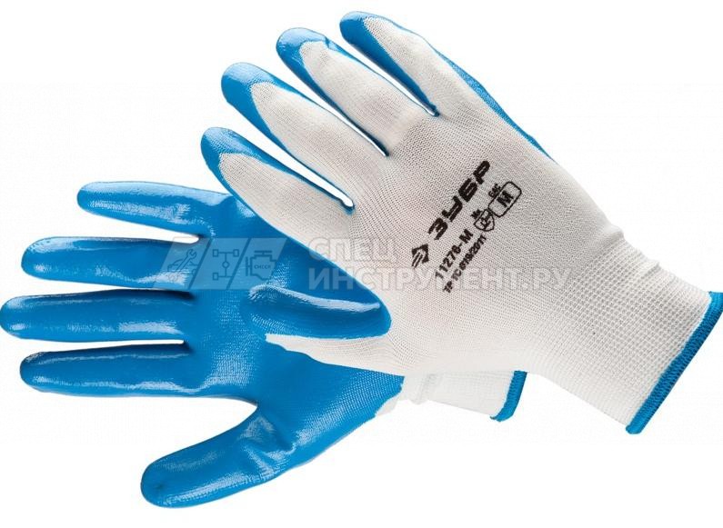 Перчатки ЗУБР "МАСТЕР" маслостойкие для точных работ, с нитриловым покрытием, размер XL (10)