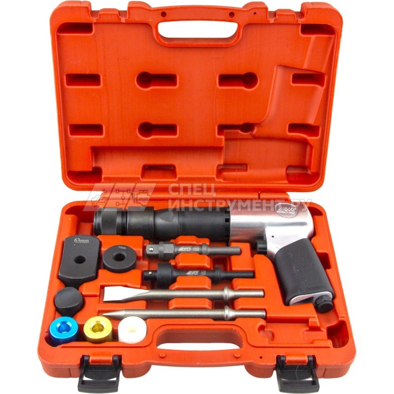 Пневмомолоток 2100 ударов в минуту с набором зубил, 12пр.