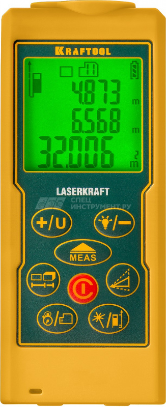 Дальномер KRAFTOOL "LASER-KRAFT" лазерный, дальность 5см - 70м, точность 1,5мм