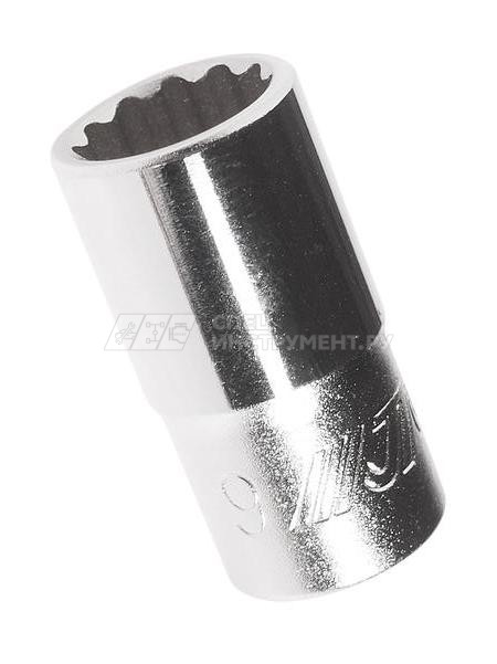 Головка торцевая 12-гранная 1/4" х 9мм, длина 25мм