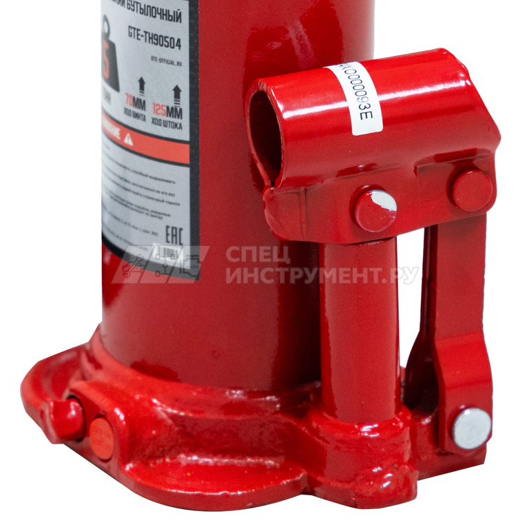 Домкрат гидравлический бутылочный 5т (h min-207мм, h max-402мм, ход штока-125мм, ход винта-70мм) GTE /1/4