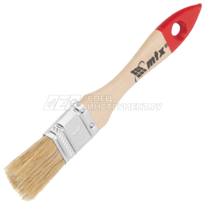 Кисть плоская "Стандарт" 1" (25 мм), натуральная щетина, деревянная ручка