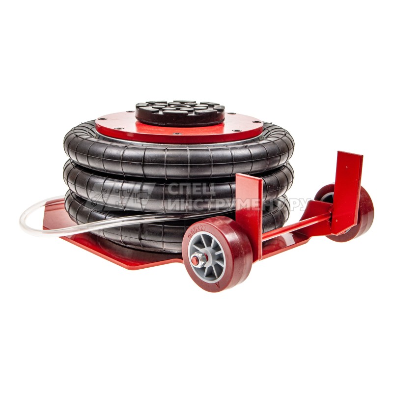 Домкрат пневматический ER-82035 подкатной 3,5т(6-12bar, выс. подъема 135-400мм, 3 подушки, Ø270мм, Ø упора 100мм) ЭВРИКА