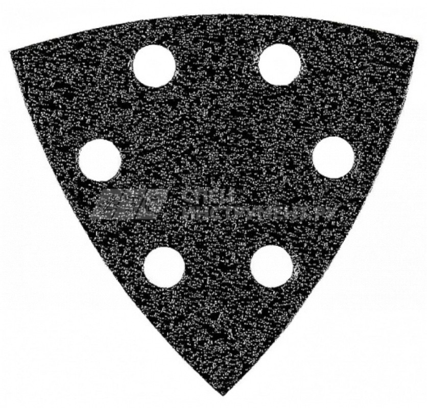 Треугольник шлиф. URAGAN "Универсальный водостойкий с покрытием стеарата цинка" 6 отв, P120, 93мм, 5шт
