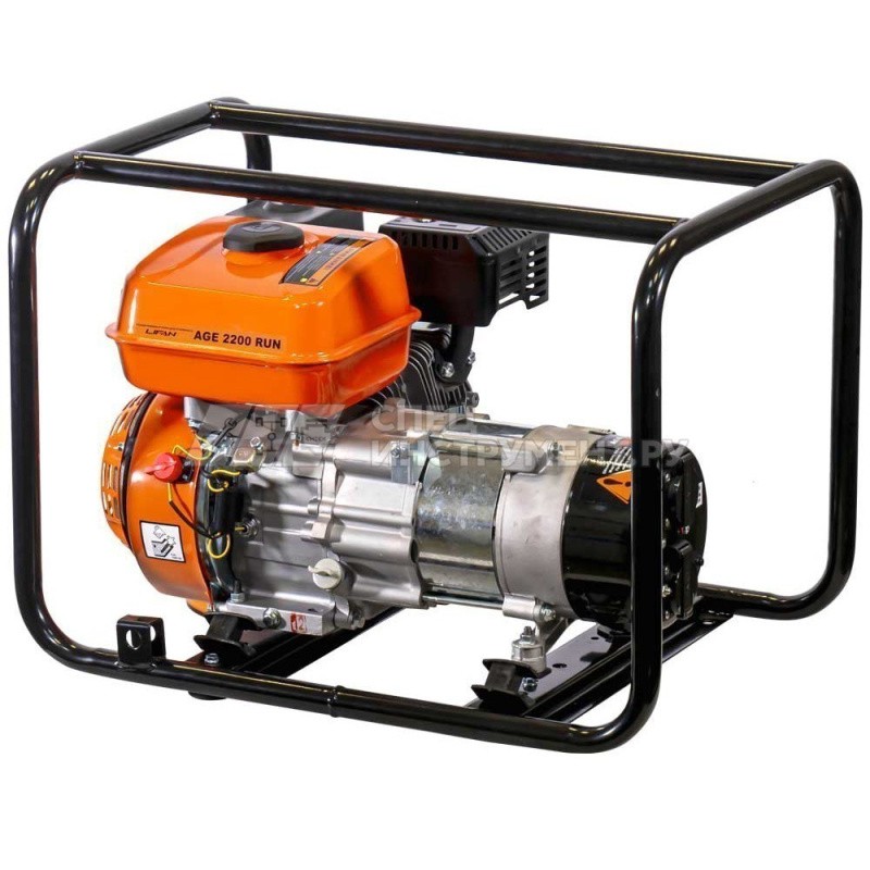 Генератор AGE 2200 RUN (max.2.2кВт, 230В) бензин, увеличенный бак 9л