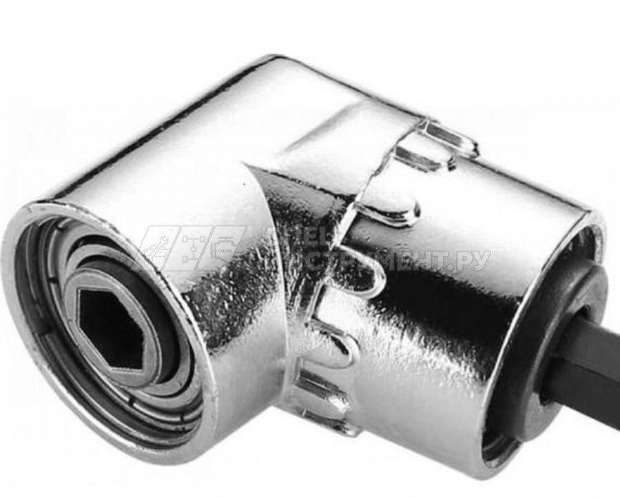 Адаптер-переходник угловой для шуруповерта 1/4"(F),в блистере