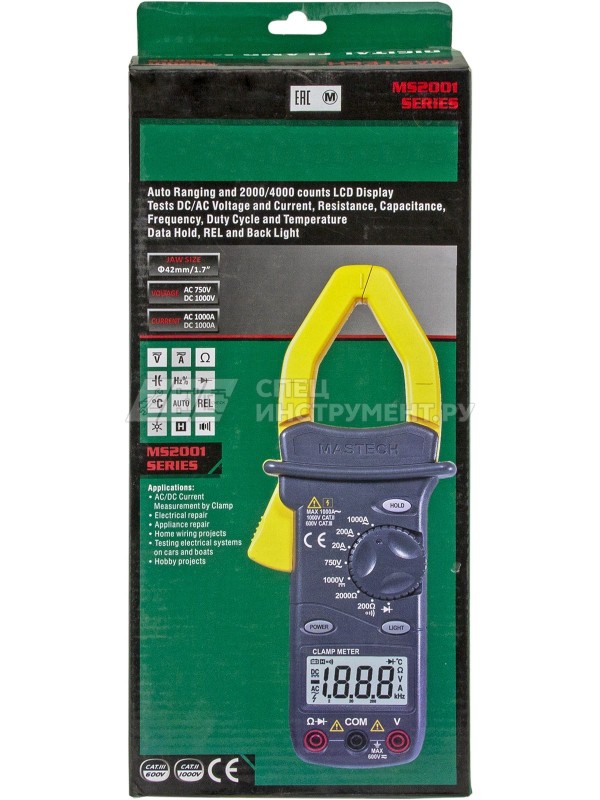 Клещи токоизмерительные Mastech MS2101