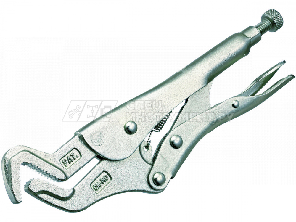 9" зажим-клещи с изогнутыми узкими губками